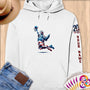 Physical Item S / White Liberty Dunks ~Limited Edition 2024 "USA Excellence" ~ Personalized Premium Hoodie