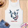Physical Item S / White Liberty Freedom Gymnast ~Limited Edition 2024 "USA Excellence" ~ Customizable Supersoft Tank Top