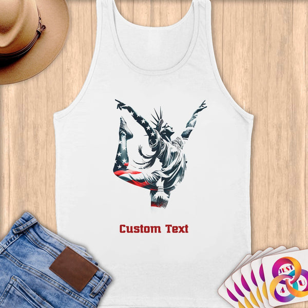 Physical Item S / White Liberty's Floor Exercises ~Limited Edition 2024 "USA Excellence" ~ Customizable Supersoft Tank Top