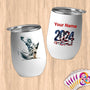 Physical Item 12 oz / White Liberty's Sandy Volley ~Limited Edition 2024 "USA Excellence" ~ Customizable 12oz Wine Tumbler with Lid