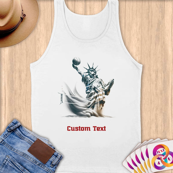 Physical Item S / White Liberty's Sandy Volley ~Limited Edition 2024 "USA Excellence" ~ Customizable Supersoft Tank Top