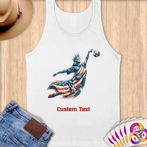 Physical Item S / White Liberty Spiker ~Limited Edition 2024 "USA Excellence" ~ Customizable Supersoft Tank Top