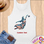 Physical Item S / White Liberty Spiker ~Limited Edition 2024 "USA Excellence" ~ Customizable Supersoft Tank Top
