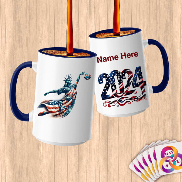 Physical Item 15oz / Blue Liberty Spiker ~Limited Edition 2024 "USA Excellence" ~ Customized Large 15oz Mug