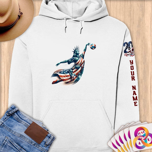 Physical Item S / White Liberty Spiker ~Limited Edition 2024 "USA Excellence" ~ Personalized Premium Hoodie
