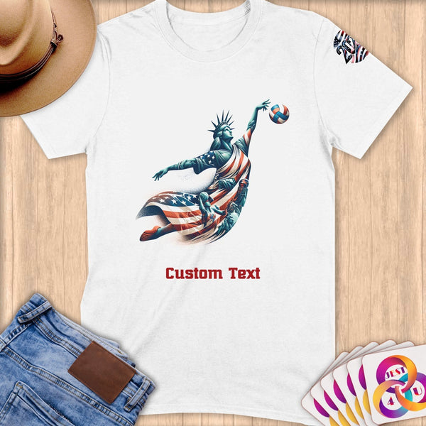 Physical Item S / White Liberty Spiker ~Limited Edition 2024 "USA Excellence" ~ Personalized Softstyle T-Shirt