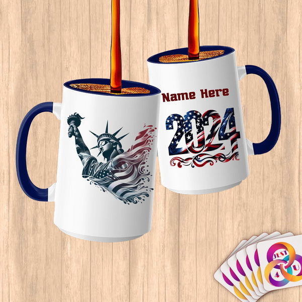 Physical Item 15oz / Blue Liberty Swim ~ Limited Edition 2024 "USA Excellence" ~ Customized Large 15oz Mug
