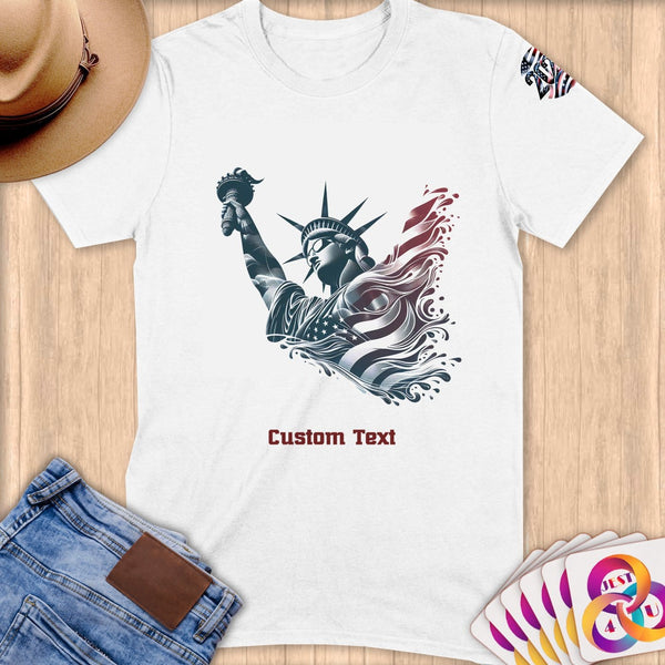 Physical Item S / White Liberty Swim ~ Limited Edition 2024 "USA Excellence" ~ Personalized Softstyle T-Shirt