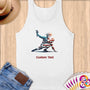 Physical Item S / White Liberty Torch Athlete~Limited Edition 2024 "USA Excellence" ~ Customizable Supersoft Tank Top