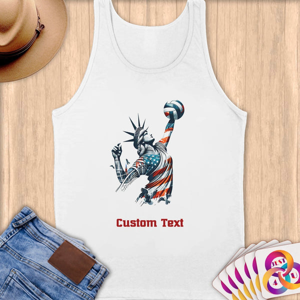 Physical Item S / White Liberty Volley ~Limited Edition 2024 "USA Excellence" ~ Customizable Supersoft Tank Top