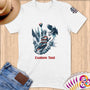 Physical Item S / White Majestic Dunk USA ~Limited Edition 2024 "USA Excellence" ~ Personalized Softstyle T-Shirt