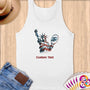 Physical Item S / White Mighty Liberty Eagle Tennis~Limited Edition 2024 "USA Excellence" ~ Customizable Supersoft Tank Top