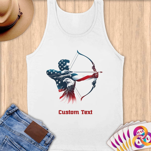 Physical Item S / White Patriot Archer ~Limited Edition 2024 "USA Excellence" ~ Customizable Supersoft Tank Top