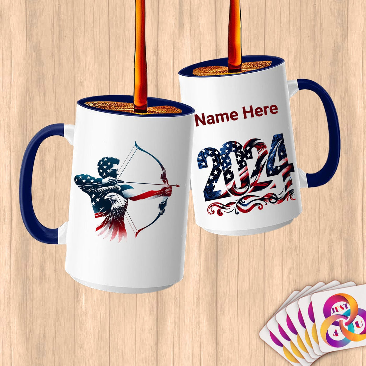 Physical Item 15oz / Blue Patriot Archer ~Limited Edition 2024 "USA Excellence" ~ Customized Large 15oz Mug
