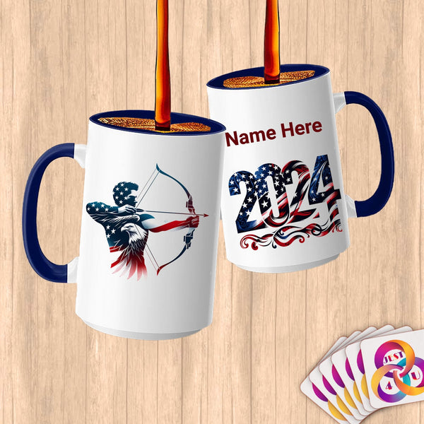 Physical Item 15oz / Blue Patriot Archer ~Limited Edition 2024 "USA Excellence" ~ Customized Large 15oz Mug