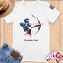 Physical Item S / White Patriot Archer ~Limited Edition 2024 "USA Excellence" ~ Personalized Softstyle T-Shirt