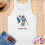 Physical Item S / White Patriotic American Volleyball Player~Limited Edition 2024 "USA Excellence" ~ Customizable Supersoft Tank Top