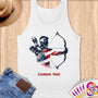 Physical Item S / White Patriotic Archer ~Limited Edition 2024 "USA Excellence" ~ Customizable Supersoft Tank Top