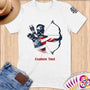 Physical Item S / White Patriotic Archer ~Limited Edition 2024 "USA Excellence" ~ Personalized Softstyle T-Shirt