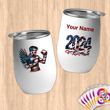 Physical Item 12 oz / White Patriotic Boxer Eagle~Limited Edition 2024 