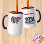 Physical Item 15oz / Blue Patriotic Boxing Eagle Pride~Limited Edition 2024 "USA Excellence" ~ Customized Large 15oz Mug