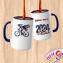 Physical Item 15oz / Blue Patriotic Cycling Eagle~Limited Edition 2024 "USA Excellence" ~ Customized Large 15oz Mug