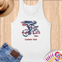 Physical Item S / White Patriotic Cycling Triathlete~Limited Edition 2024 "USA Excellence" ~ Customizable Supersoft Tank Top