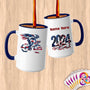 Physical Item 15oz / Blue Patriotic Cycling Triathlete~Limited Edition 2024 "USA Excellence" ~ Customized Large 15oz Mug