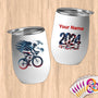 Physical Item 12 oz / White Patriotic Cyclist Eagle

T-Shirt ~Limited Edition 2024 "USA Excellence" ~ Customizable 12oz Wine Tumbler with Lid