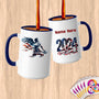 Physical Item 15oz / Blue Patriotic Eagle Player Volleyball~Limited Edition 2024 "USA Excellence" ~ Customized Large 15oz Mug