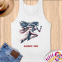 Physical Item S / White Patriotic Eagle Runner ~Limited Edition 2024 "USA Excellence" ~ Customizable Supersoft Tank Top
