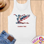 Physical Item S / White Patriotic Gymnast American Flag Wings~Limited Edition 2024 "USA Excellence" ~ Customizable Supersoft Tank Top
