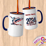 Physical Item 15oz / Blue Patriotic Gymnast American Flag Wings~Limited Edition 2024 
