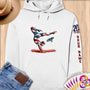 Physical Item S / White Patriotic Gymnast and Eagle ~Limited Edition 2024 "USA Excellence" ~ Personalized Premium Hoodie