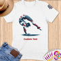 Physical Item S / White Patriotic Gymnast Eagle ~Limited Edition 2024 "USA Excellence" ~ Personalized Softstyle T-Shirt