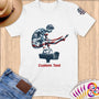 Physical Item S / White Patriotic Gymnastics Strength ~Limited Edition 2024 "USA Excellence" ~ Personalized Softstyle T-Shirt