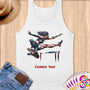 Physical Item S / White Patriotic Hurdler ~Limited Edition 2024 "USA Excellence" ~ Customizable Supersoft Tank Top