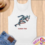 Physical Item S / White Patriotic Liberty Runner~Limited Edition 2024 "USA Excellence" ~ Customizable Supersoft Tank Top