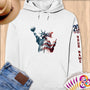 Physical Item S / White Patriotic Liberty Volleyball ~Limited Edition 2024 "USA Excellence" ~ Personalized Premium Hoodie