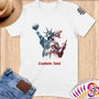 Physical Item S / White Patriotic Liberty Volleyball ~Limited Edition 2024 "USA Excellence" ~ Personalized Softstyle T-Shirt