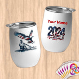 Physical Item 12 oz / White Patriotic Rower and Eagle ~Limited Edition 2024 