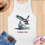 Physical Item S / White Patriotic Rower and Eagle ~Limited Edition 2024 "USA Excellence" ~ Customizable Supersoft Tank Top