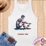 Physical Item S / White Patriotic Rower ~Limited Edition 2024 "USA Excellence" ~ Customizable Supersoft Tank Top