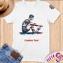 Physical Item S / White Patriotic Rower ~Limited Edition 2024 "USA Excellence" ~ Personalized Softstyle T-Shirt