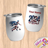 Physical Item 12 oz / White Patriotic Soccer Angel Wings~Limited Edition 2024 