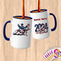 Physical Item 15oz / Blue Patriotic Soccer Athlete with Eagle~Limited Edition 2024 "USA Excellence" ~ Customized Large 15oz Mug