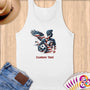 Physical Item S / White Patriotic Soccer Eagle Wings~Limited Edition 2024 "USA Excellence" ~ Customizable Supersoft Tank Top