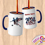 Physical Item 15oz / Blue Patriotic Soccer Player Eagle Wing~Limited Edition 2024 "USA Excellence" ~ Customized Large 15oz Mug