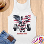 Physical Item S / White Patriotic Strength Powerlifter ~Limited Edition 2024 "USA Excellence" ~ Customizable Supersoft Tank Top