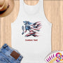 Physical Item S / White Patriotic Tennis Athlete~Limited Edition 2024 "USA Excellence" ~ Customizable Supersoft Tank Top